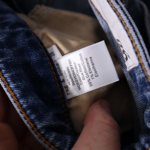 RAG & BONE Dre Low Rise Slim Boyfriend Jeans Distressed Blue River Women's 26 - Picture 12 of 13